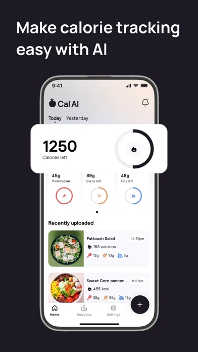 Cal AI interface in developer-supplied App Store artwork