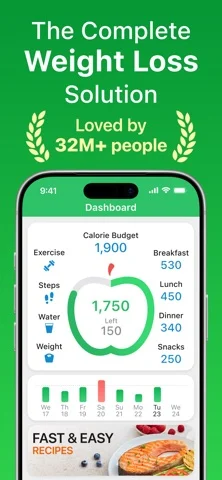 MyNetDiary interface in developer-supplied App Store artwork