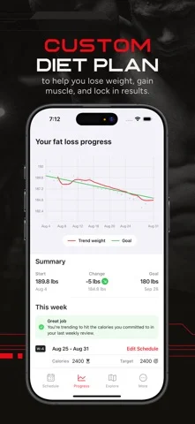 RP Diet Coach interface in developer-supplied App Store artwork