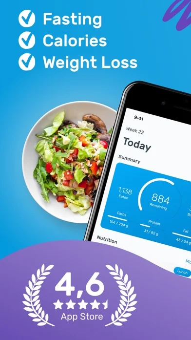 YAZIO interface in developer-supplied App Store artwork